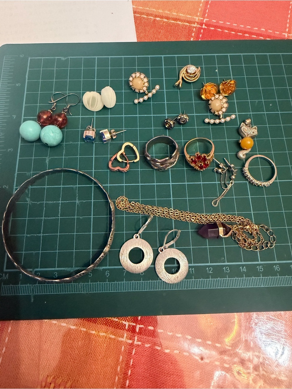 Mixed Women’s Jewelry Set – Gold & Turquoise Accents